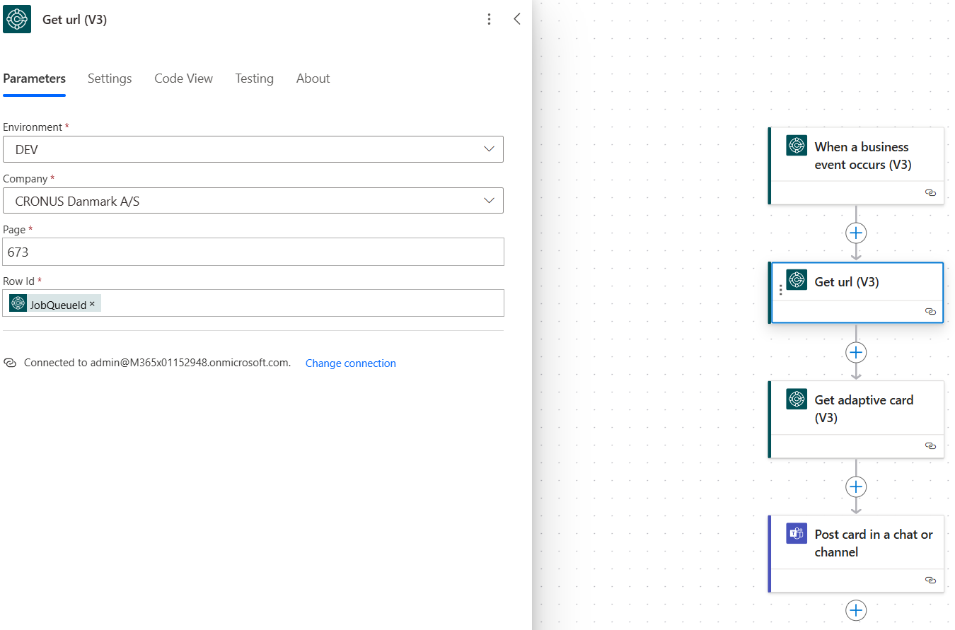 Get URL for Job Queue Entry