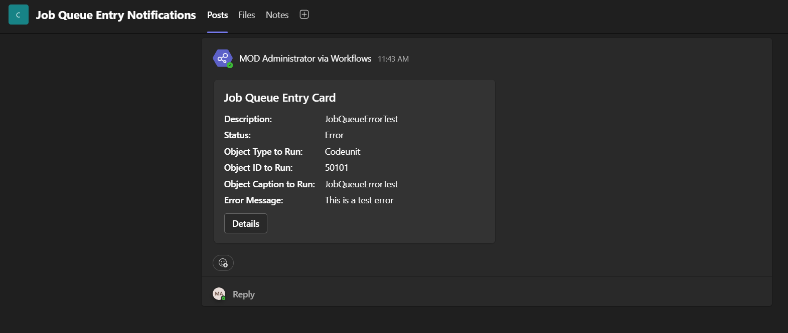 Teams Notification